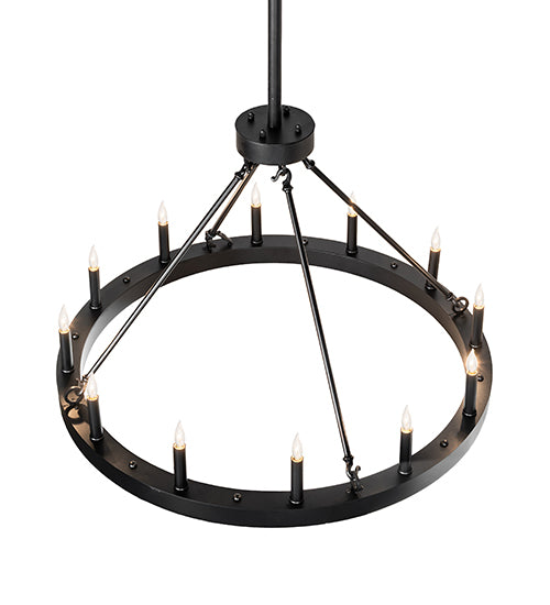 36" Wide Loxley Horizon Ring 12 Light Chandelier