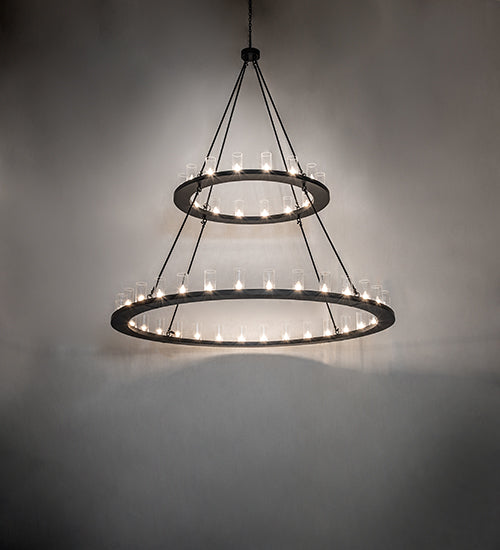 84" Wide Loxley 48 Light Two Tier Chandelier
