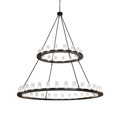 84" Wide Loxley 48 Light Two Tier Chandelier