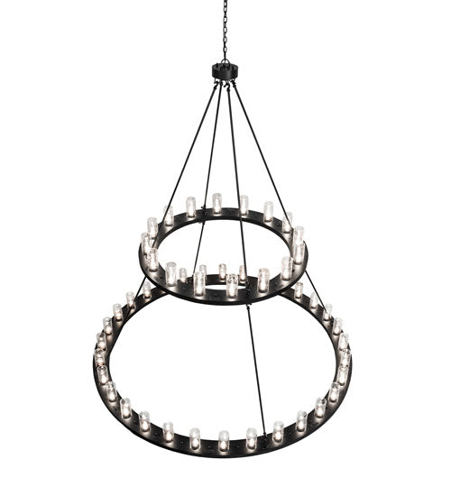 84" Wide Loxley 48 Light Two Tier Chandelier