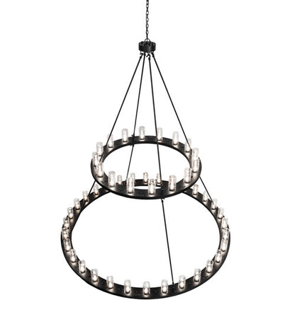 84" Wide Loxley 48 Light Two Tier Chandelier