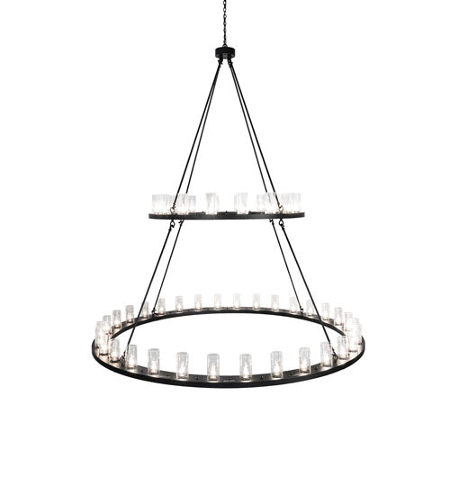 84" Wide Loxley 48 Light Two Tier Chandelier