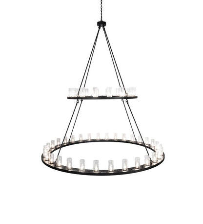 84" Wide Loxley 48 Light Two Tier Chandelier
