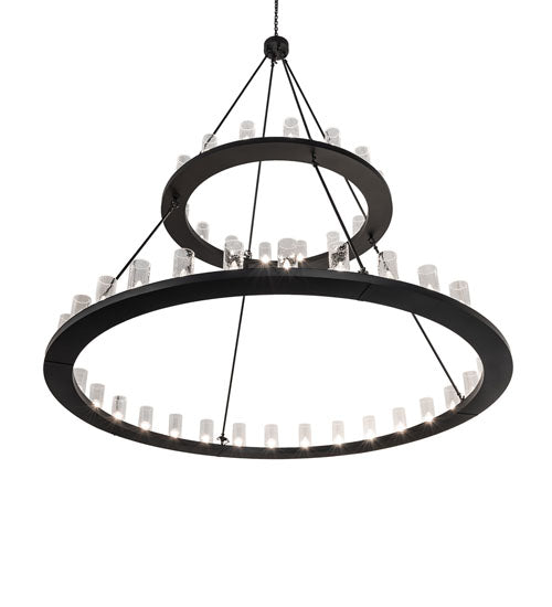 84" Wide Loxley 48 Light Two Tier Chandelier