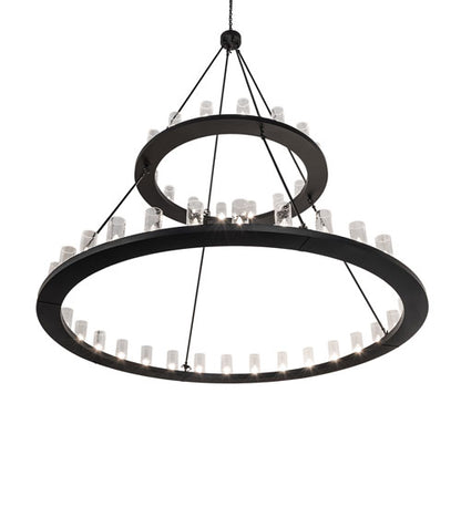 84" Wide Loxley 48 Light Two Tier Chandelier