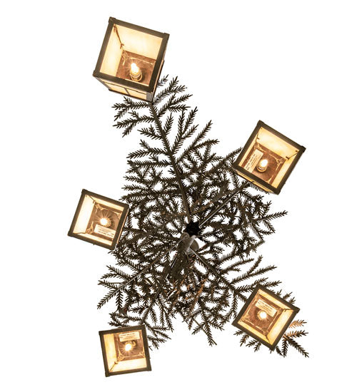 36" Wide Pine Branch Valley View 5 Light Chandelier