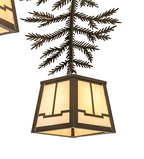 36" Wide Pine Branch Valley View 5 Light Chandelier