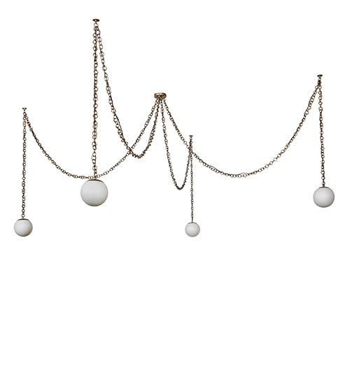 144" Wide Castiliolite Bola 4 Light Chandelier