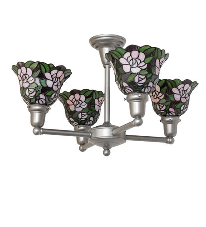 26" Wide Begonia 4 Light Chandelier
