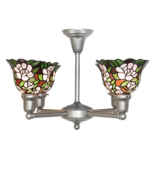 26" Wide Begonia 4 Light Chandelier