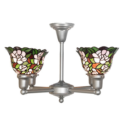 26" Wide Begonia 4 Light Chandelier