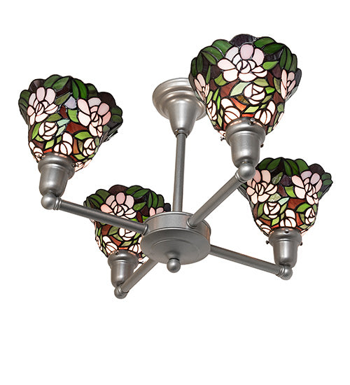 26" Wide Begonia 4 Light Chandelier