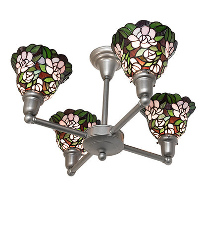 26" Wide Begonia 4 Light Chandelier
