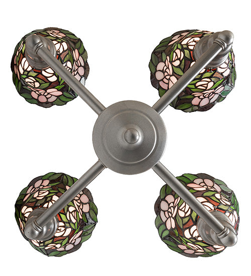 26" Wide Begonia 4 Light Chandelier