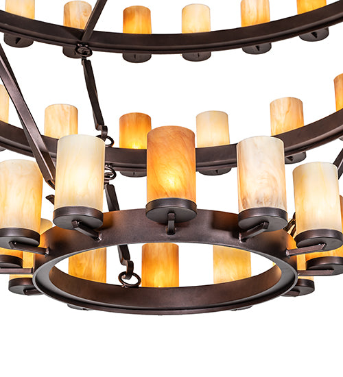 84" Wide Noziroh Ring 60 Light Three Tier Chandelier