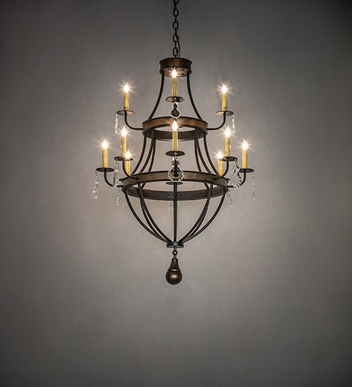 30" Wide Georgetown 12 Light Chandelier