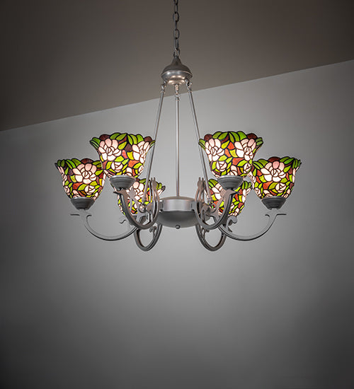 32" Wide Begonia 6 Light Chandelier by Meyda Lighting