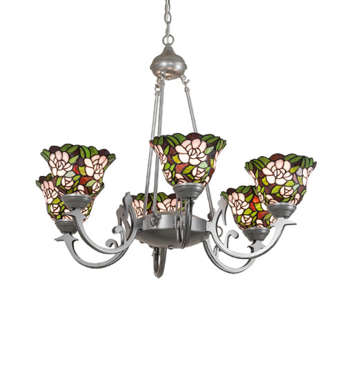 32" Wide Begonia 6 Light Chandelier by Meyda Lighting
