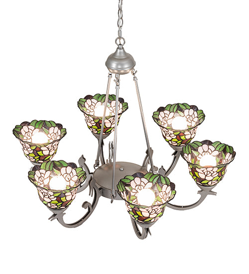 32" Wide Begonia 6 Light Chandelier by Meyda Lighting