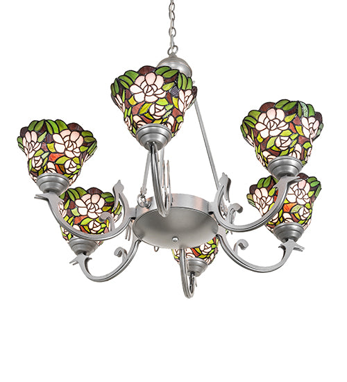32" Wide Begonia 6 Light Chandelier by Meyda Lighting