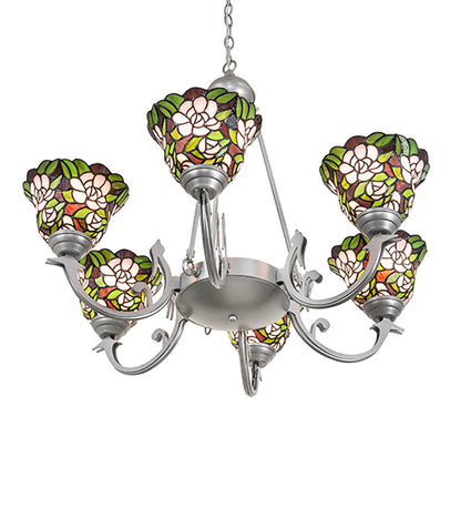 32" Wide Begonia 6 Light Chandelier by Meyda Lighting