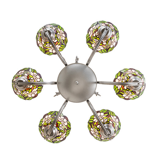 32" Wide Begonia 6 Light Chandelier by Meyda Lighting