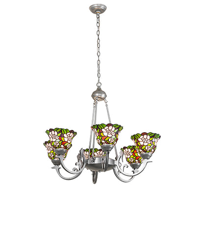 32" Wide Begonia 6 Light Chandelier by Meyda Lighting
