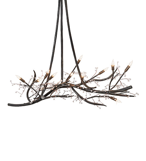 60" Long Winter Solstice Budding Chandelier by Meyda Lighting