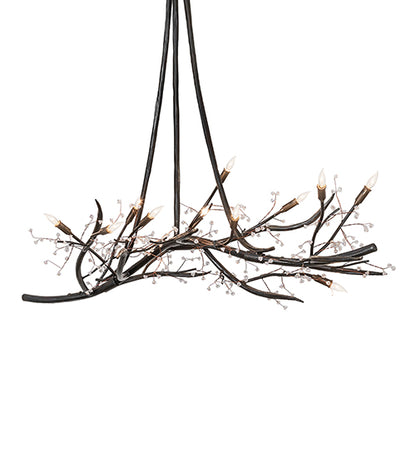 60" Long Winter Solstice Budding Chandelier by Meyda Lighting