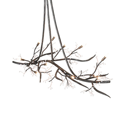 60" Long Winter Solstice Budding Chandelier by Meyda Lighting