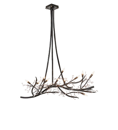 60" Long Winter Solstice Budding Chandelier by Meyda Lighting