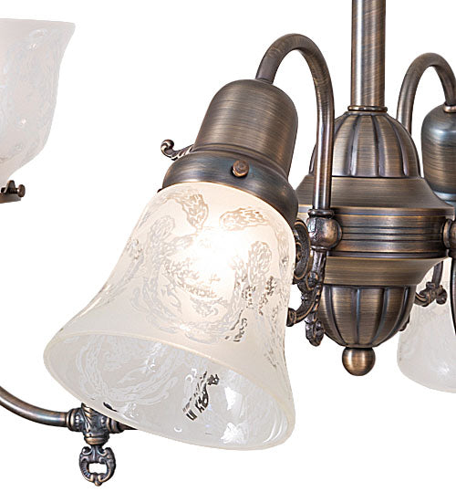 29" Wide Revival Gas & Electric 4 Light Chandelier