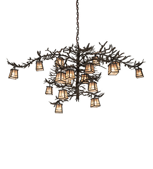 66" Wide Pine Branch Valley View 18 Light Chandelier by Meyda Lighting