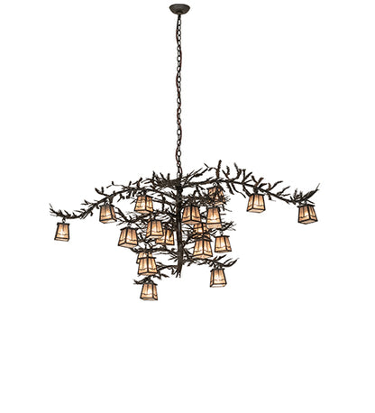 66" Wide Pine Branch Valley View 18 Light Chandelier by Meyda Lighting