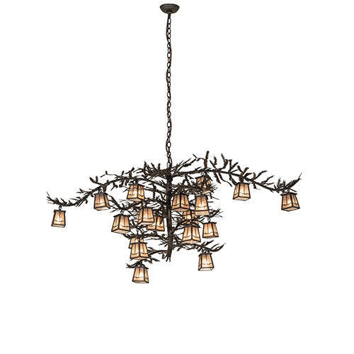 66" Wide Pine Branch Valley View 18 Light Chandelier by Meyda Lighting