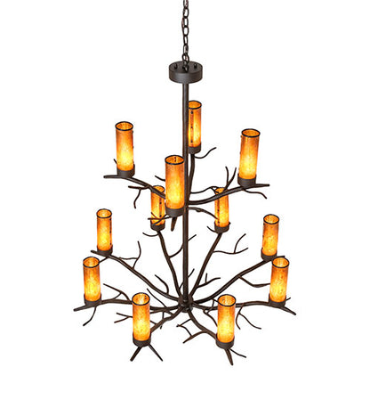 42" Wide Winter Solstice 12 Light Chandelier