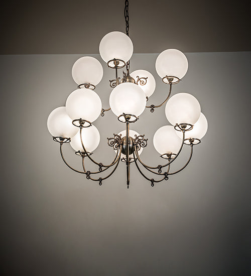 40" Wide Revival Gas & Electric 12 Light Chandelier