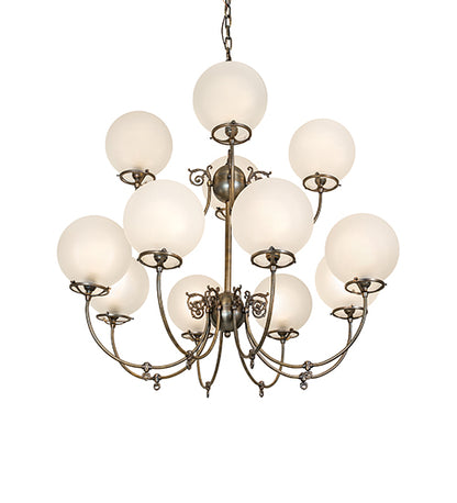 40" Wide Revival Gas & Electric 12 Light Chandelier