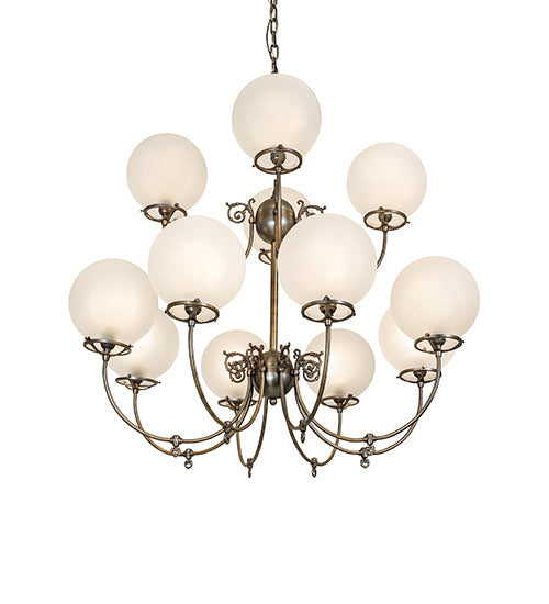 40" Wide Revival Gas & Electric 12 Light Chandelier