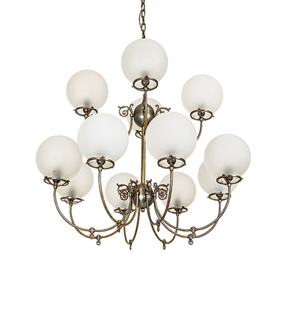 40" Wide Revival Gas & Electric 12 Light Chandelier
