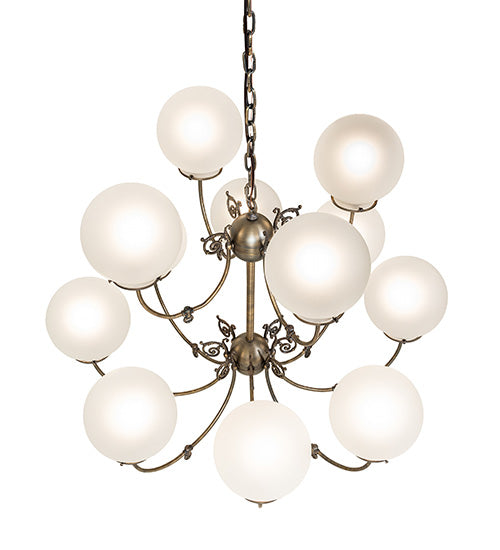 40" Wide Revival Gas & Electric 12 Light Chandelier