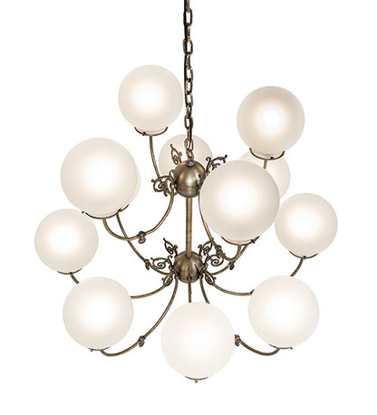 40" Wide Revival Gas & Electric 12 Light Chandelier