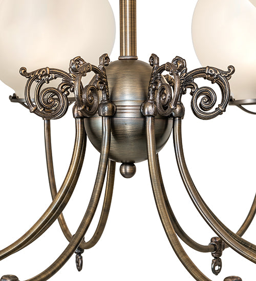 40" Wide Revival Gas & Electric 12 Light Chandelier
