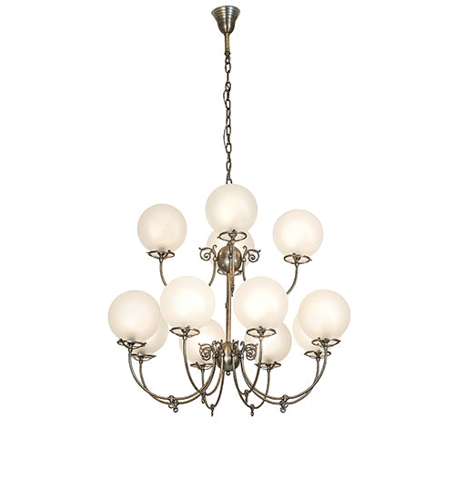 40" Wide Revival Gas & Electric 12 Light Chandelier