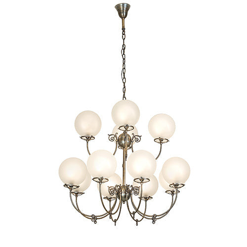 40" Wide Revival Gas & Electric 12 Light Chandelier