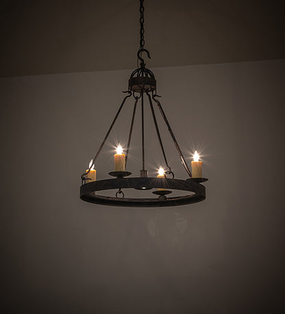 28" Wide Lakeshore 4 Light W/Downlight Chandelier