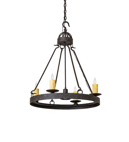 28" Wide Lakeshore 4 Light W/Downlight Chandelier