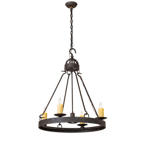 28" Wide Lakeshore 4 Light W/Downlight Chandelier