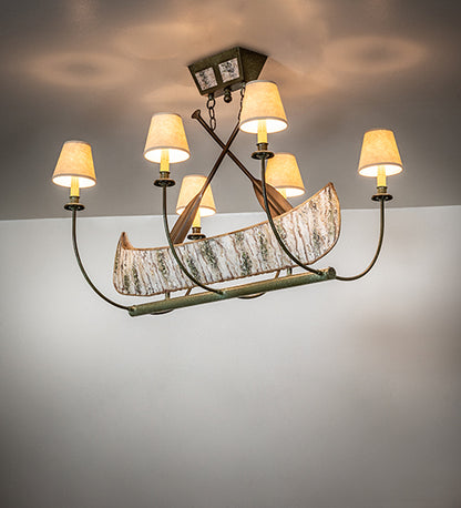 35" Long Canoe 4 Light Chandelier by Meyda Lighting