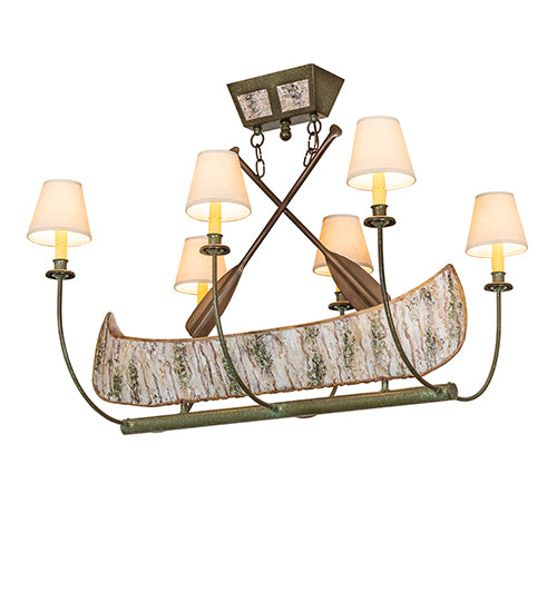 35" Long Canoe 4 Light Chandelier by Meyda Lighting